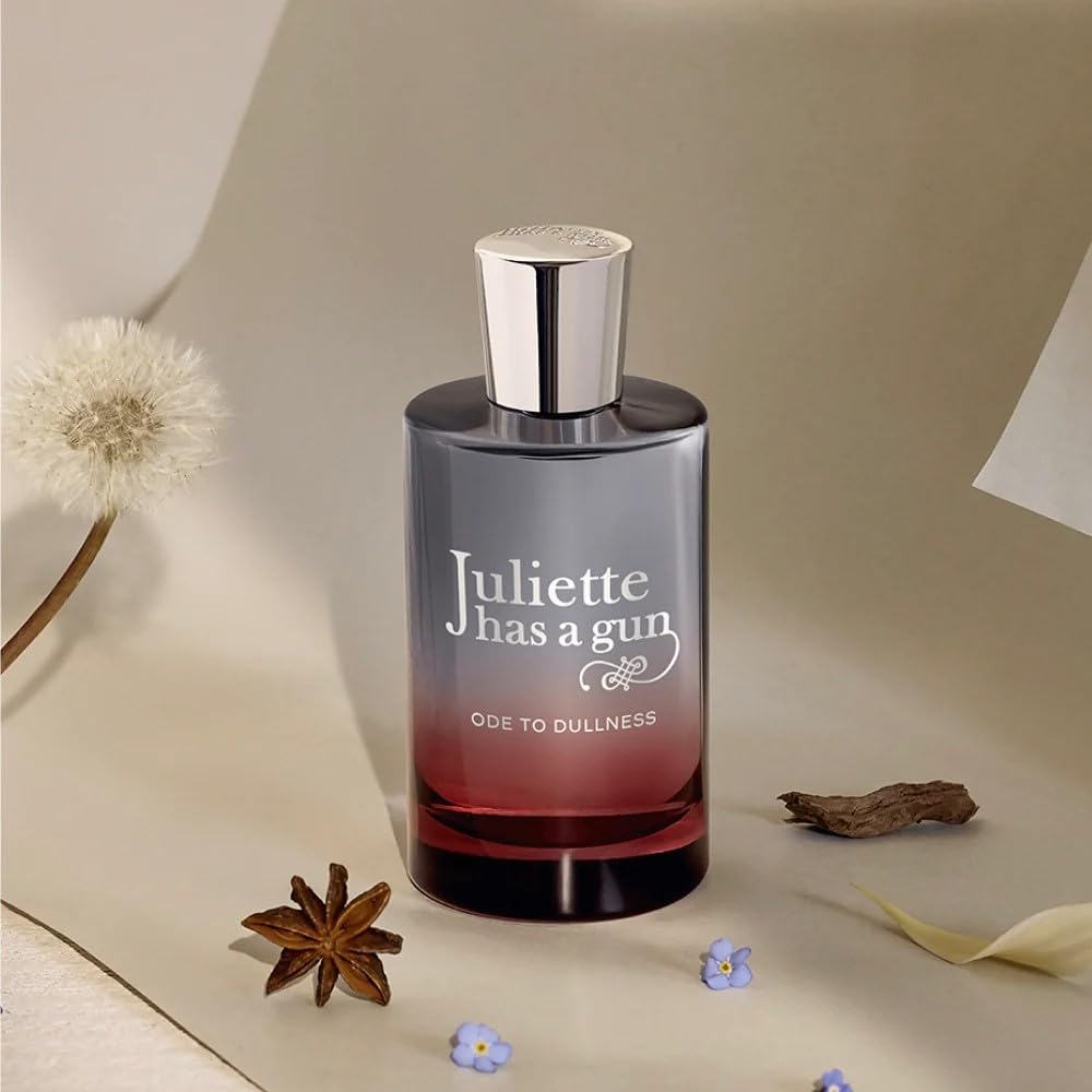 Juliette Has a Gun Ode to Dullness travel spray front label shows minimalist design for discreet carry.