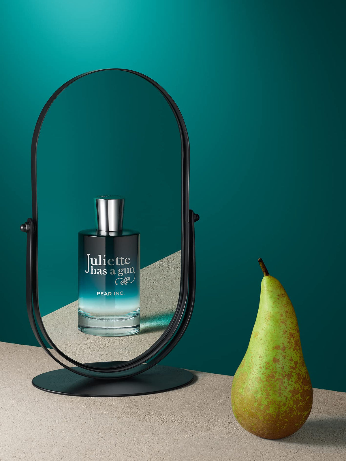 Juliette Has A Gun Pear Inc. flacon angled to showcase elegant presentation