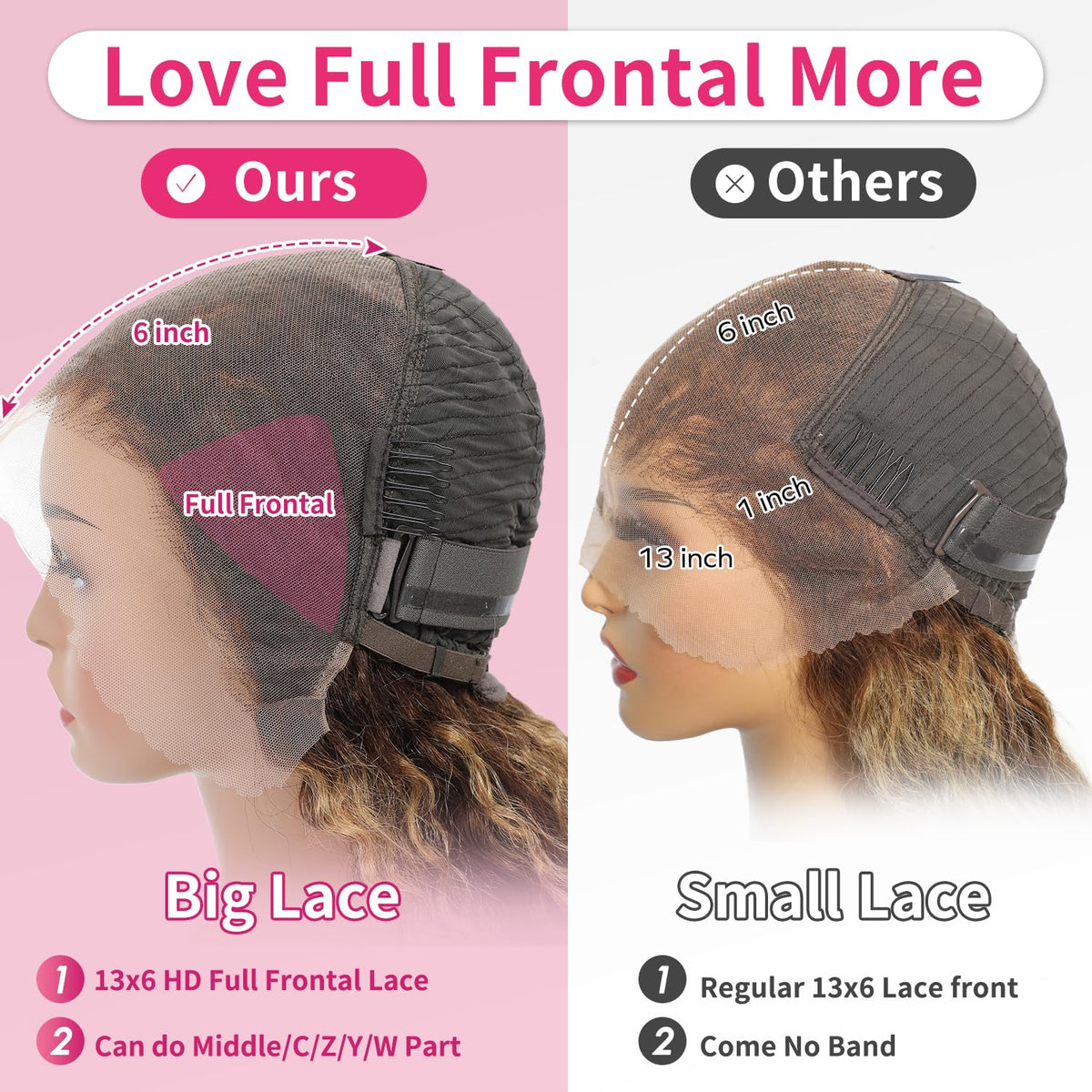 Jumida 13x6 HD Swiss lace offers seamless parting and invisible hairline.