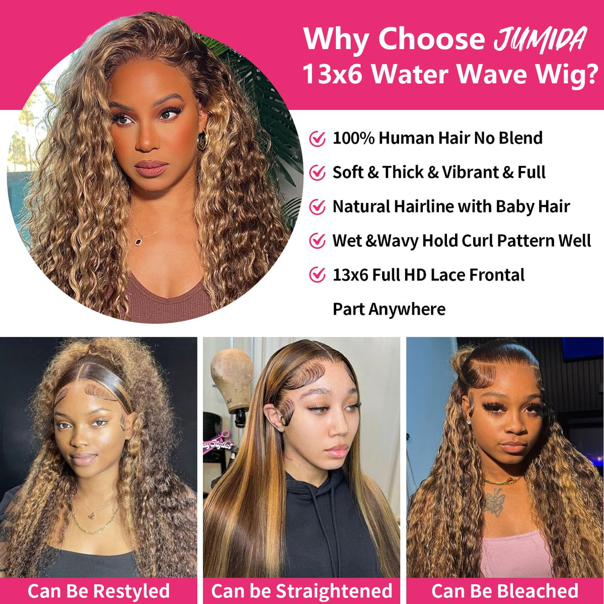 Jumida 4/27 ombre highlights provide vibrant, versatile color options.