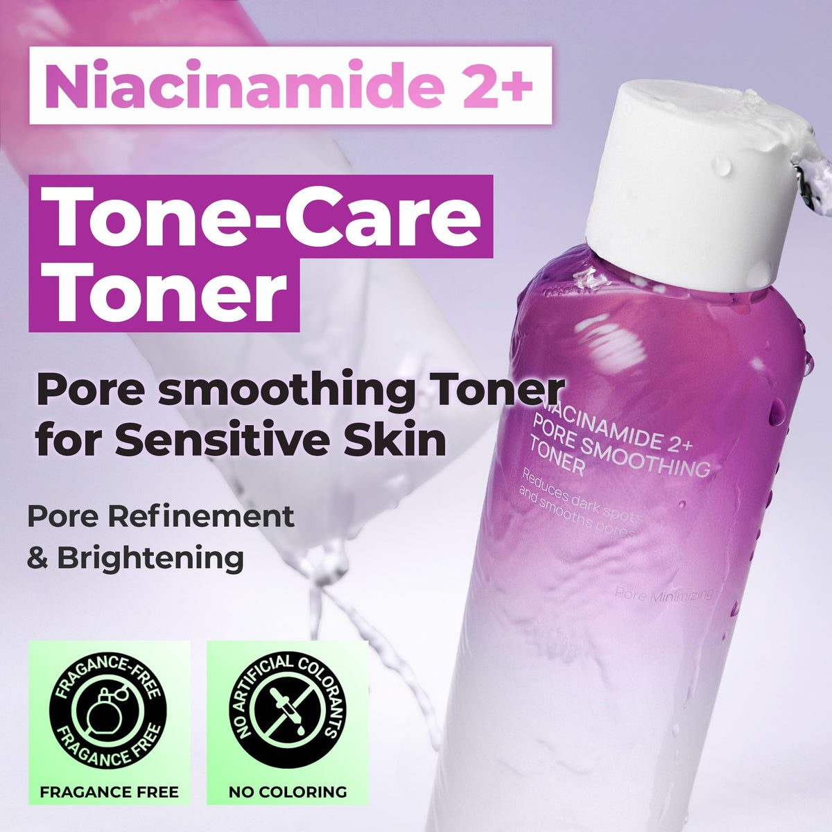 JUMISO Niacinamide toner pour action shows quick, residue-free absorption