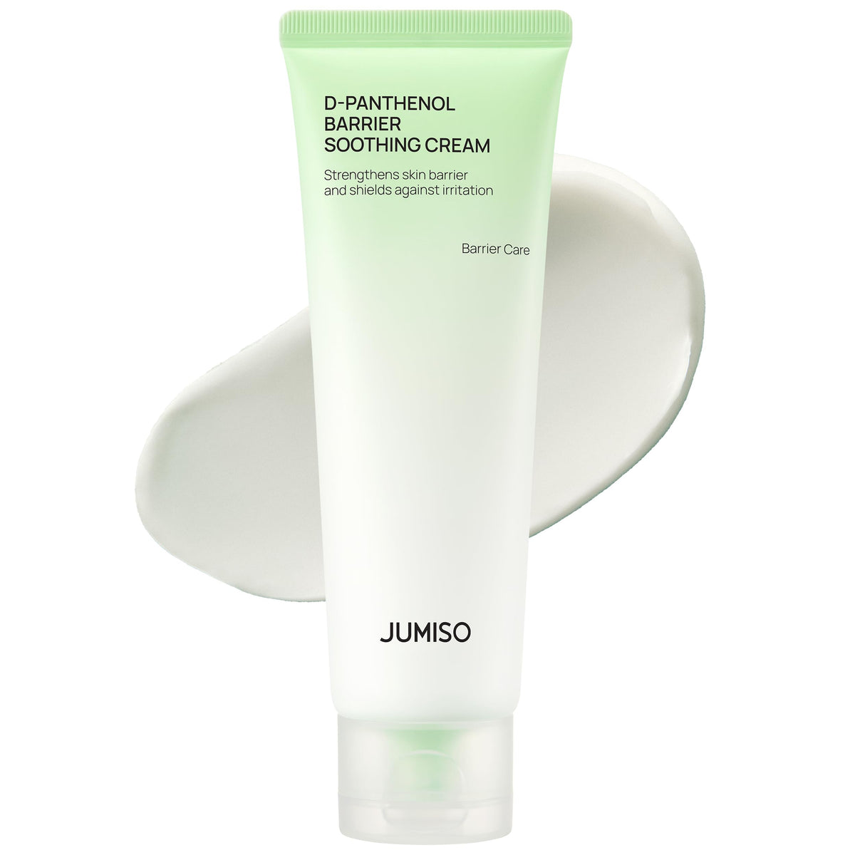 JUMISO Panthenol Ceramide Barrier Repair Cream bottle showing quick-absorbing gel texture for sensitive skin