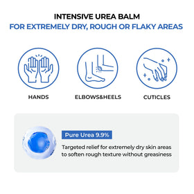 JUMISO Urea 9.9 balm being applied to dry hands