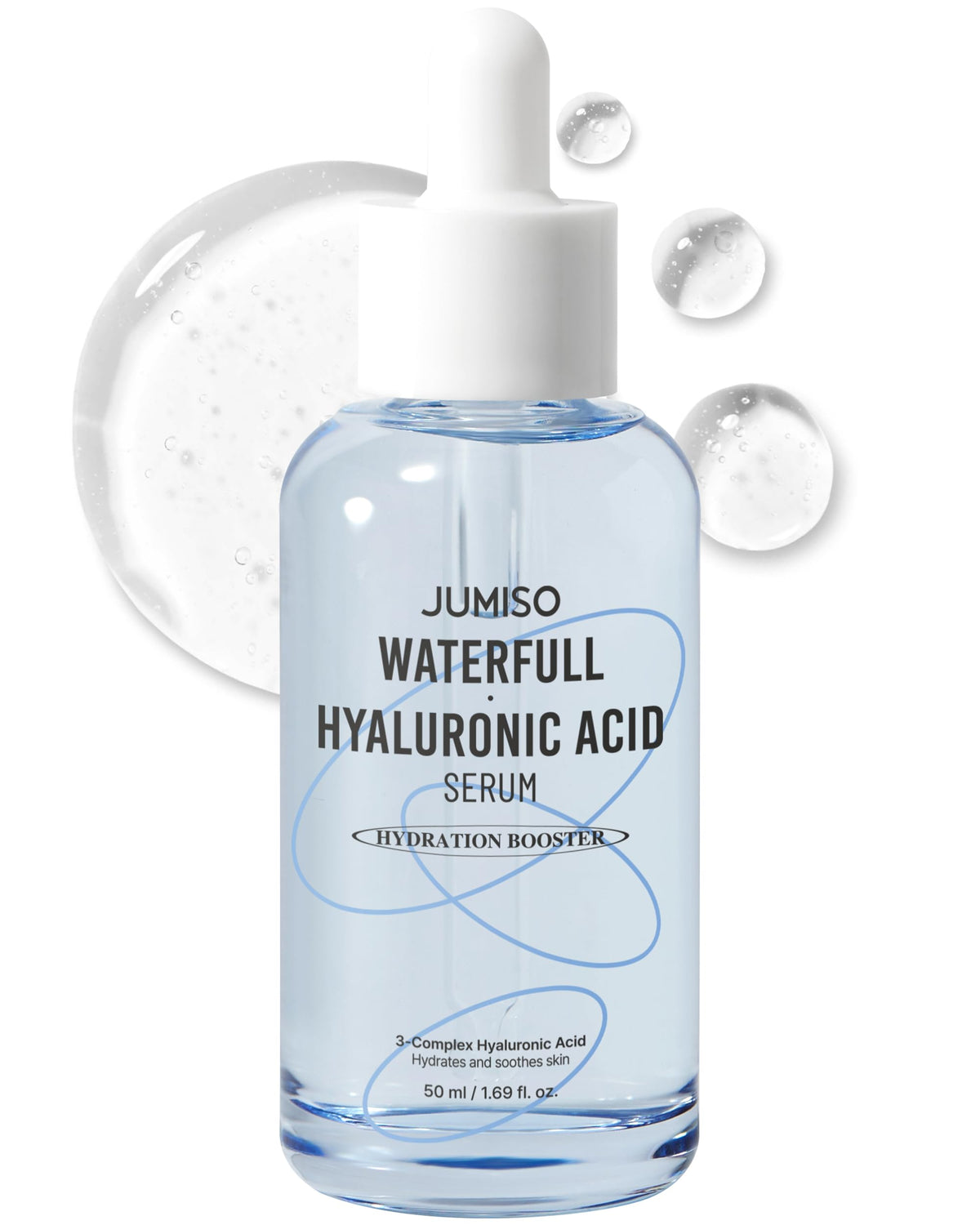 JUMISO Waterfull Serum bottle closeup highlights lightweight hydration