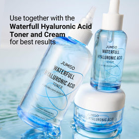 JUMISO Waterfull Serum on bathroom shelf for daily routine
