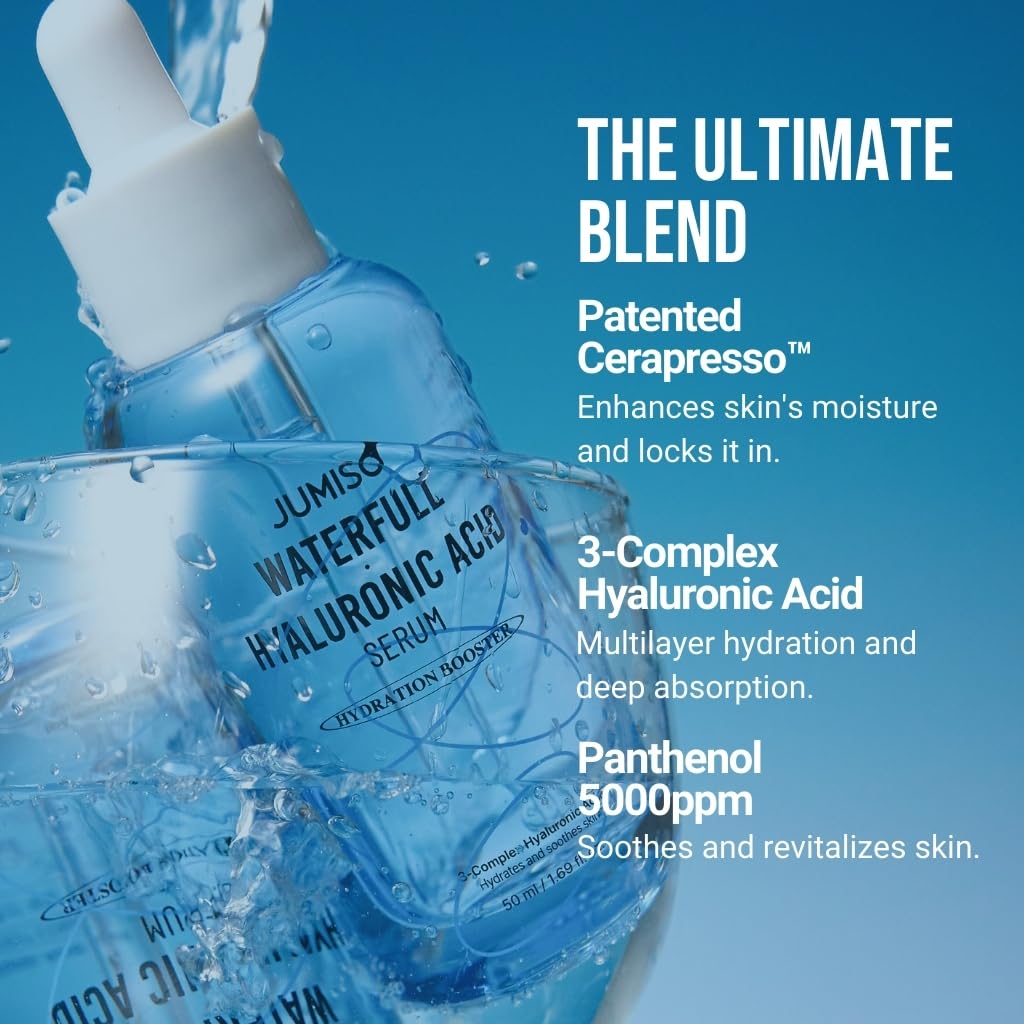 JUMISO Waterfull Serum vegan fragrance-free label signifies clean formula
