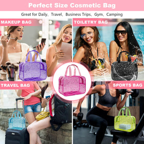 Junesters Clear wash bag doubles as cosmetics and toiletries organizer.