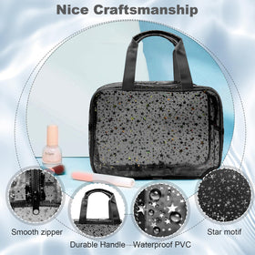 Junesters transparent bag with wide zipper opening for quick access
