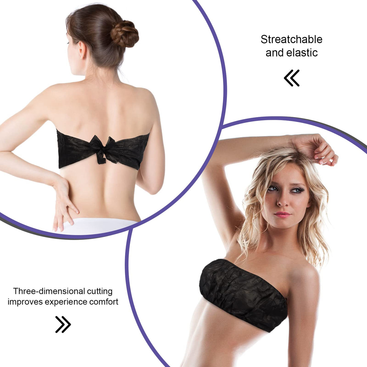 JUNFAN multipurpose spa bra suitable for tanning, massages, and clinics.