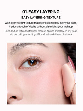 JUNG SAEM MOOL Artist Cushion Blush hydration and smooth feel with moisture essence