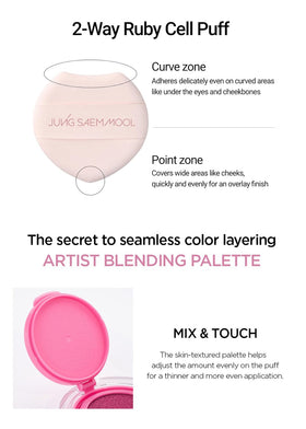 Jung Saem Mool cushion texture appears liquid-like for dewy finish.
