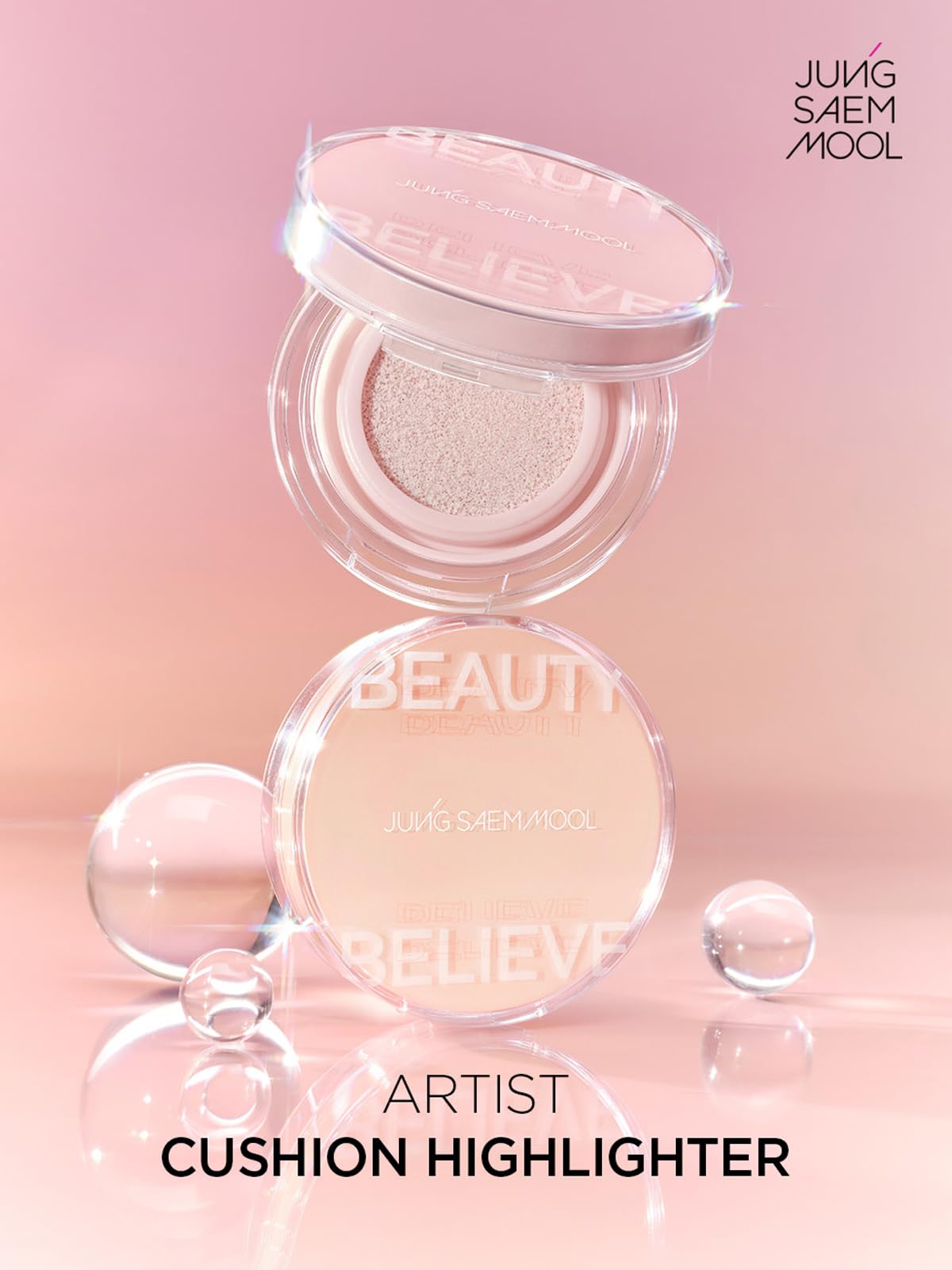 Halo Gleam cushion highlights cheekbones with natural glass-like radiance.