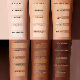 Jung Saem Mool cushion swatch shows skin-like, buildable coverage.