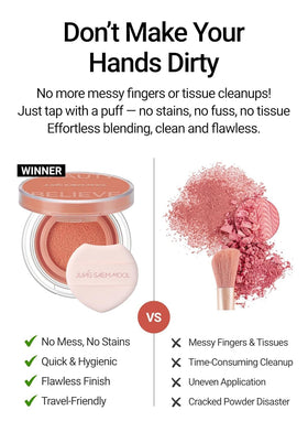 JUNG SAEM MOOL Cushion Blush puff applicator for precise, mess-free application.