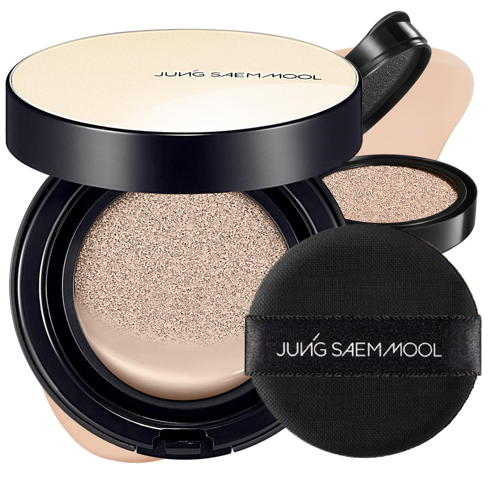Jung Saem Mool Essential Skin Nuder Cushion compact open for natural glow touch-ups.