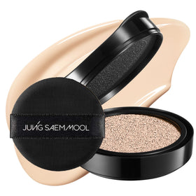 Jung Saem Mool Essential Skin Nuder cushion refill packaging highlights its refillable design.