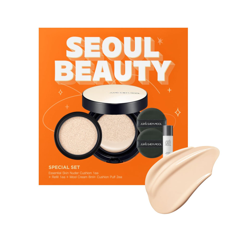 Jung Saem Mool Essential Skin Nuder Cushion with refill for natural glow and SPF 50