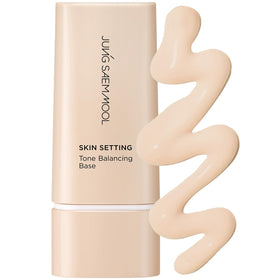 Jung Saem Mool Skin Setting Tone Balancing Base bottle showing natural beige tint for a seamless bare-face look
