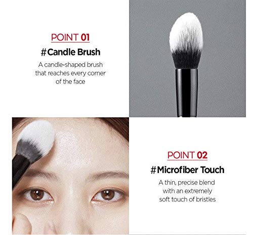 JUNG SAEM MOOL Masterclass Powder Brush ideal for setting powder on cheeks and T-zone.