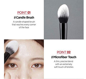 JUNG SAEM MOOL Masterclass Powder Brush ideal for setting powder on cheeks and T-zone.