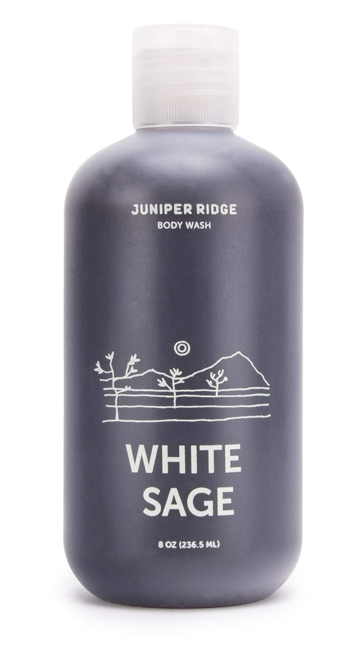 JUNIPER RIDGE White Sage Body Wash bottle, vegan castile formula, desert-inspired scent.