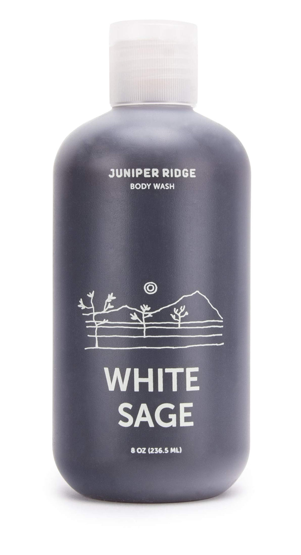 JUNIPER RIDGE White Sage Body Wash bottle, vegan castile formula, desert-inspired scent.