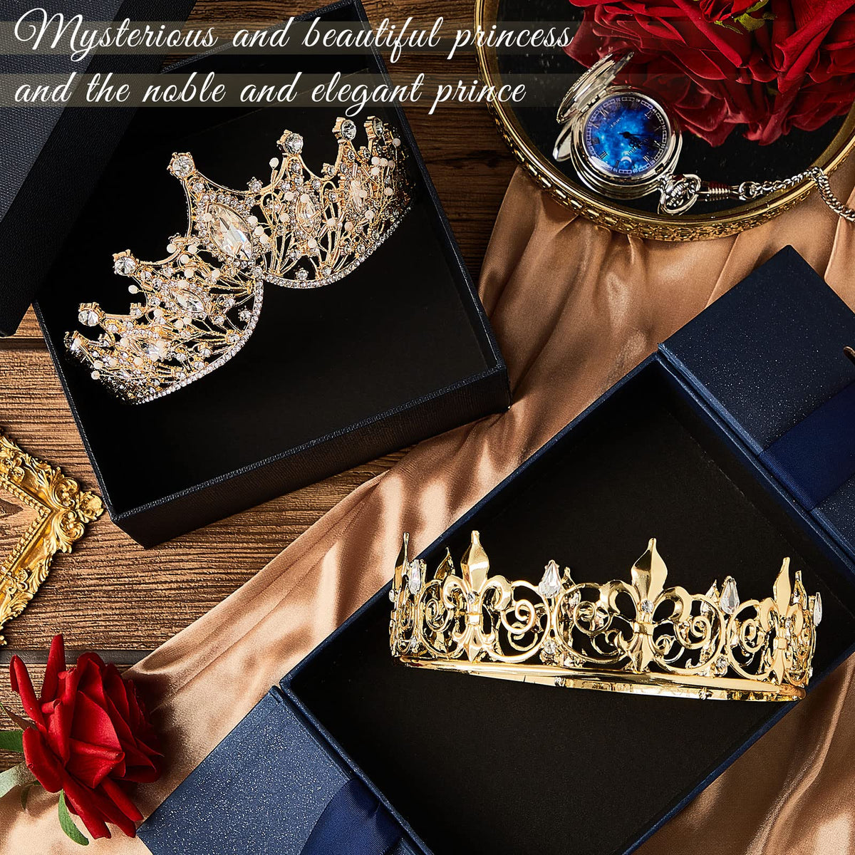 Junkin prom crown ideal for dances and cosplay in gold finish