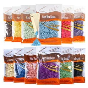 JunKuJK 12-piece hard wax beads kit for salon-quality at-home waxing results