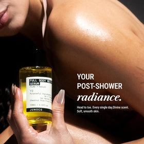 JUNO & Co. Full Body Nectar Serum gel texture gliding onto skin