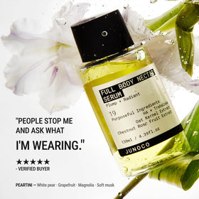Fast-absorbing JUNO & Co. Full Body Nectar Serum on skin