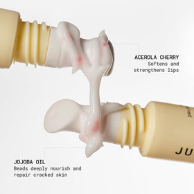 JUNO and Co Lip Milk daytime use on lips for moisture and prep.
