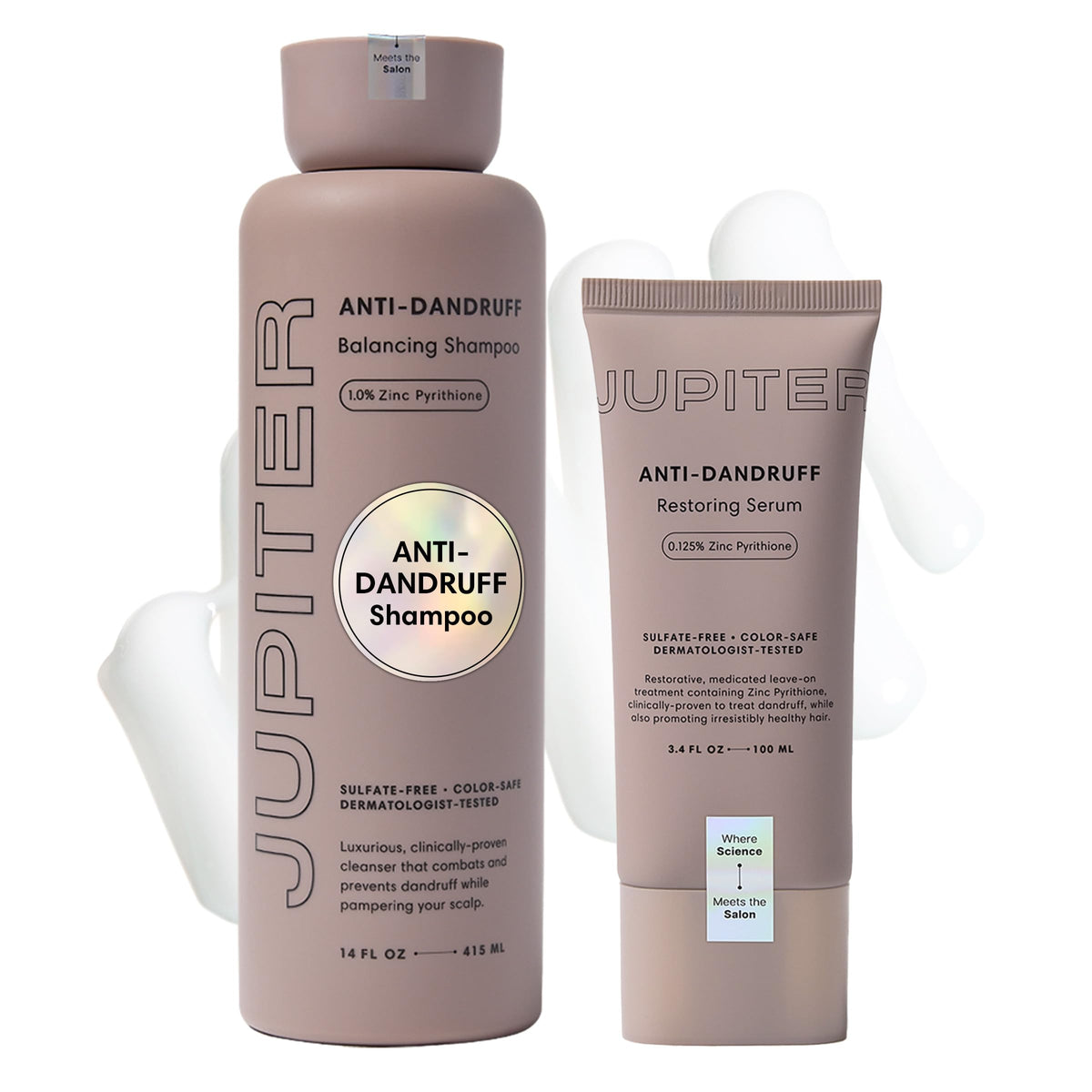Jupiter Balancing Shampoo bottle front, color-safe daily scalp care