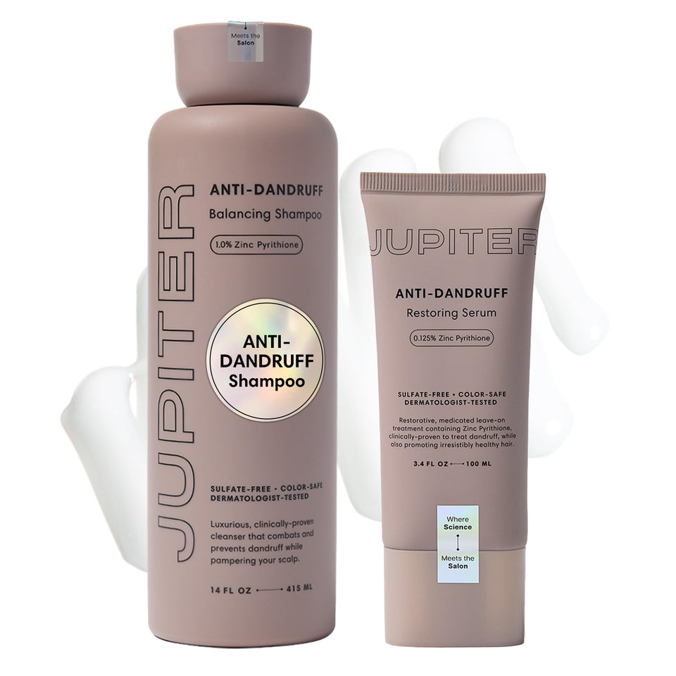 Jupiter Balancing Shampoo bottle front, color-safe daily scalp care