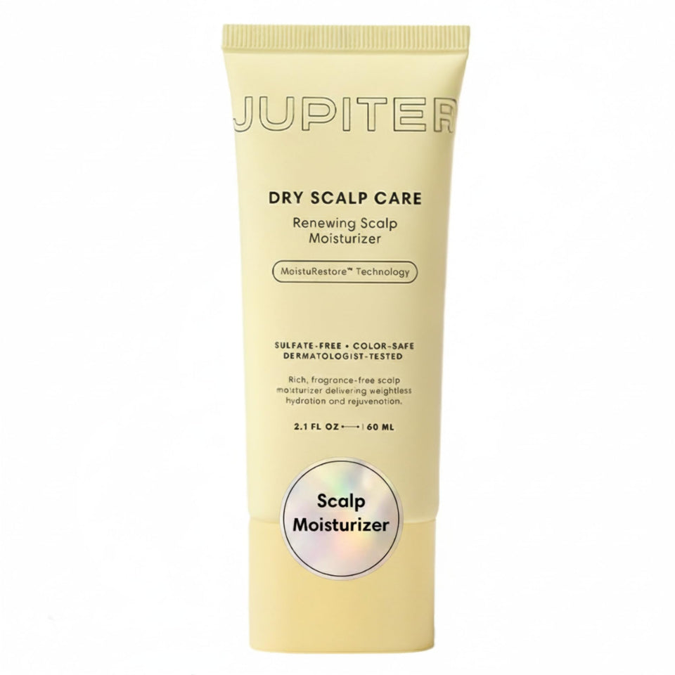 Jupiter Hydrating Scalp Moisturizer bottle pour demonstrates quick absorption for daily use