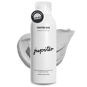 Jupiter Scalp Mask volcanic ash foaming texture for deep cleansing.