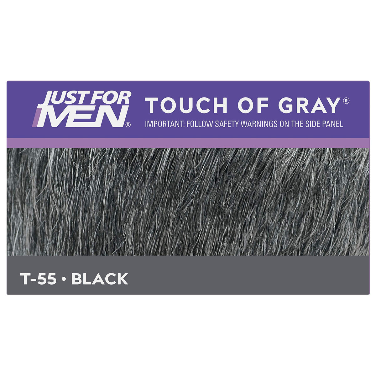 Just For Men Touch Of Gray box packaging showing six-pack value