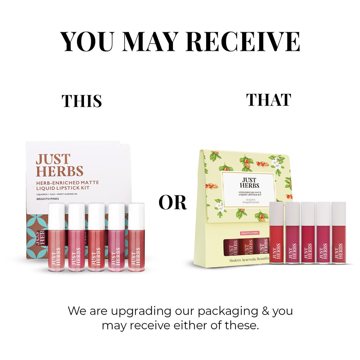 Just Herbs pigments on lips demonstrate single-stroke application