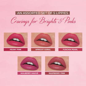 Just Herbs Liquid Lipstick Kit swatches for easy shade selection and inspiration