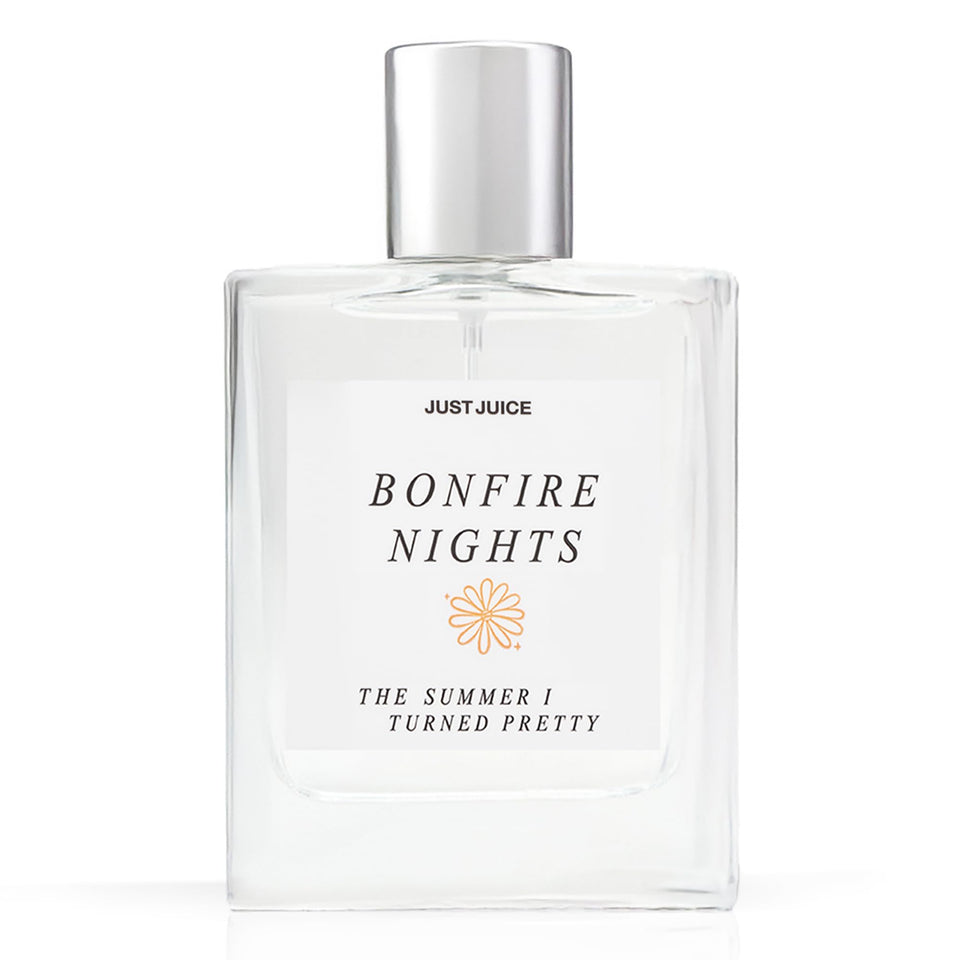 Just Juice Bonfire Nights bottle front, ideal for beach bonfire date nights.