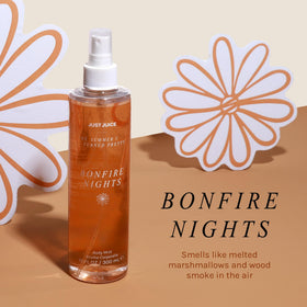 Just Juice Bonfire Nights spray mist ready for casual or date-night wear.
