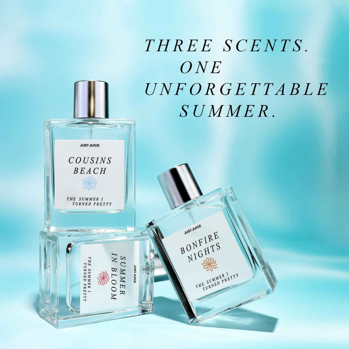 Coastal garden ambience inspired Just Juice Summer in Bloom visuals