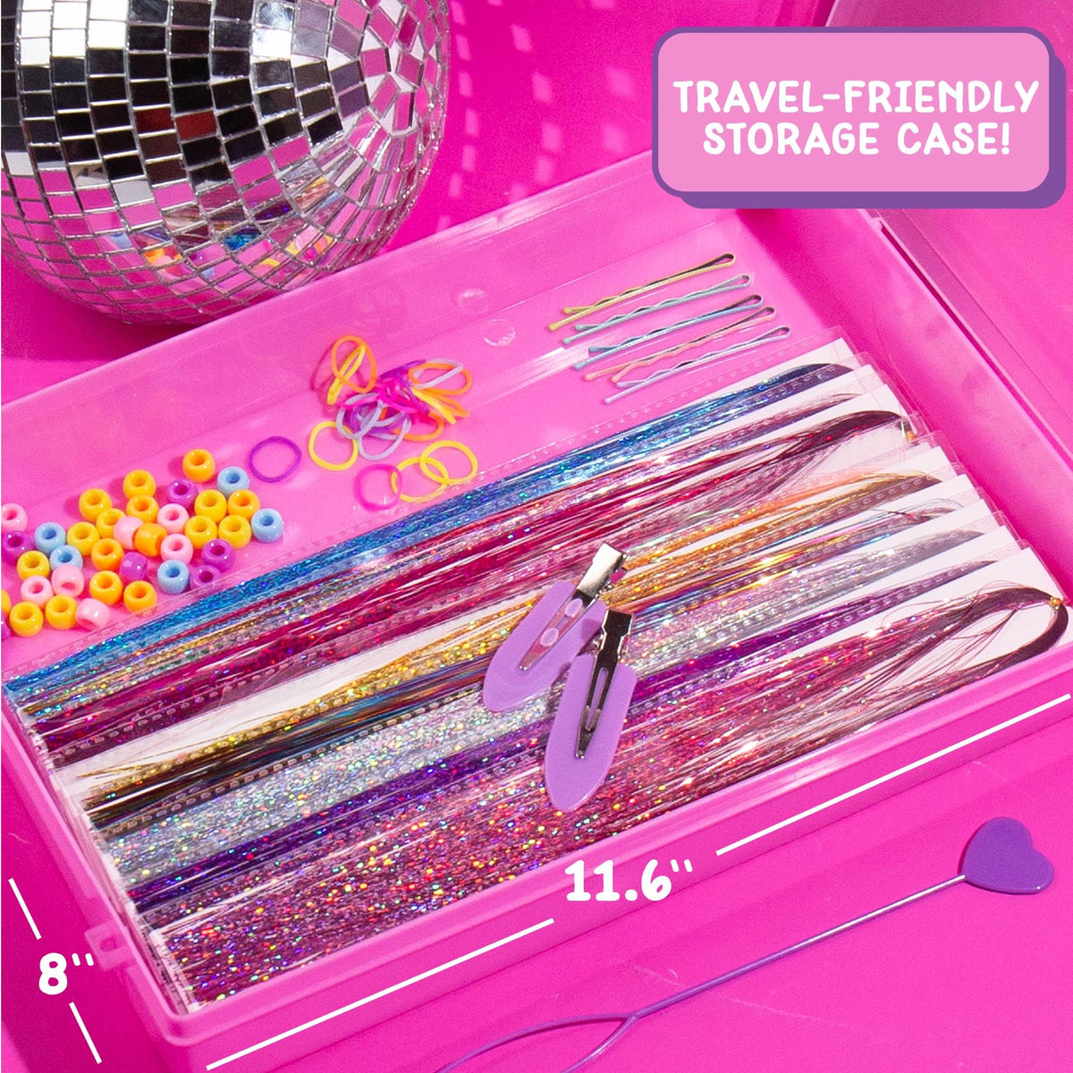Just My Style 10-inch tinsel strands for customizable length and sparkle.