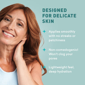 Just Nutritive antioxidant blend with apricot and avocado oils nourishes skin.