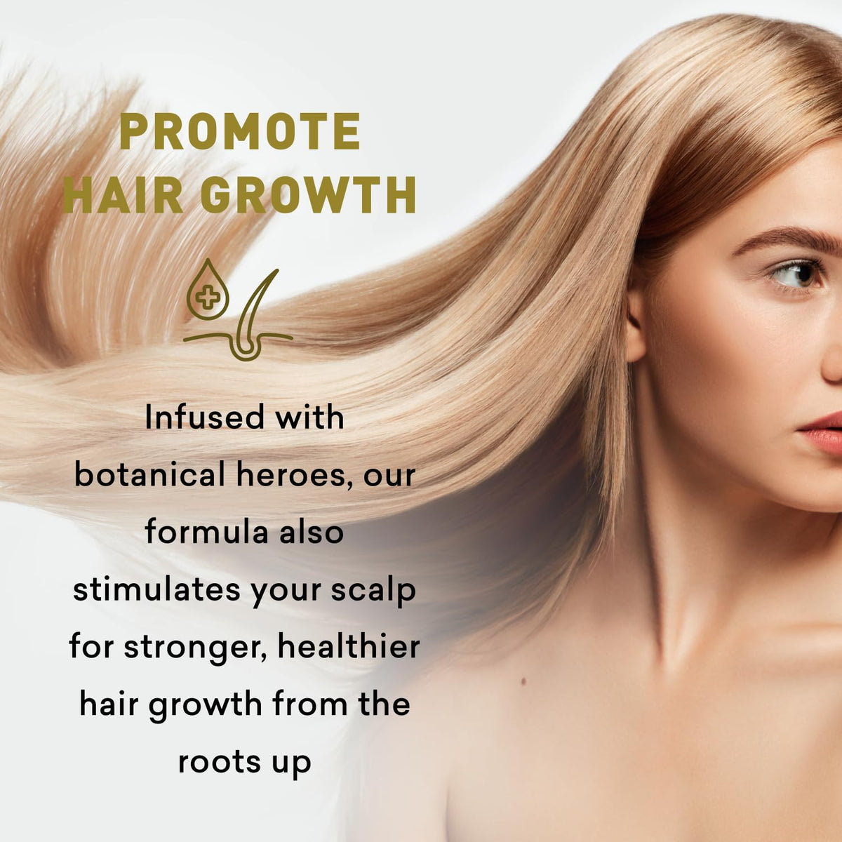 Just Nutritive Blonde Shampoo near avocado and pomegranate oil hints nourishes strands