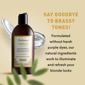 Just Nutritive Blonde Shampoo bottle with lavender and rosemary hints for a soothing scent
