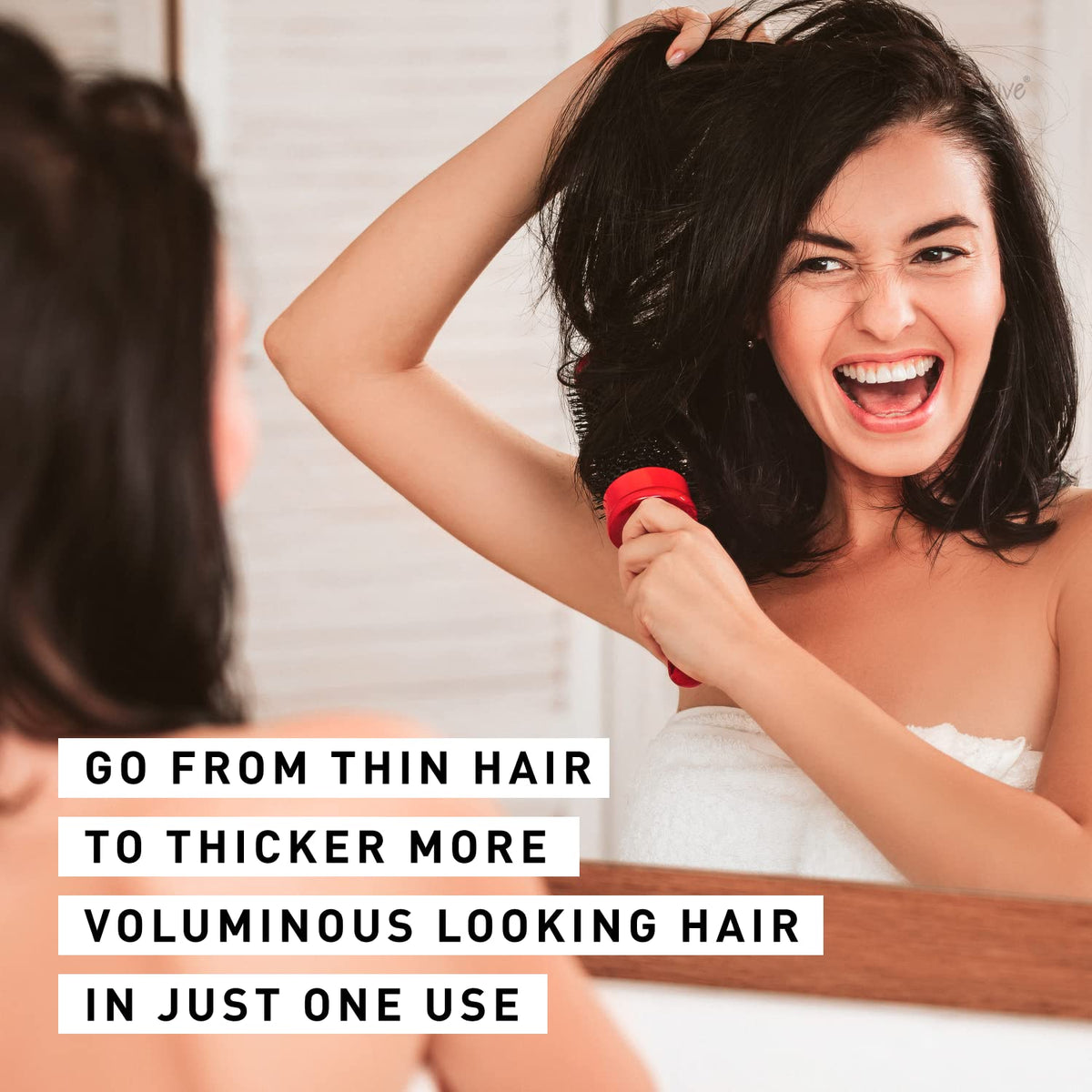 Just Nutritive conditioner being poured for smooth, hydrated strands