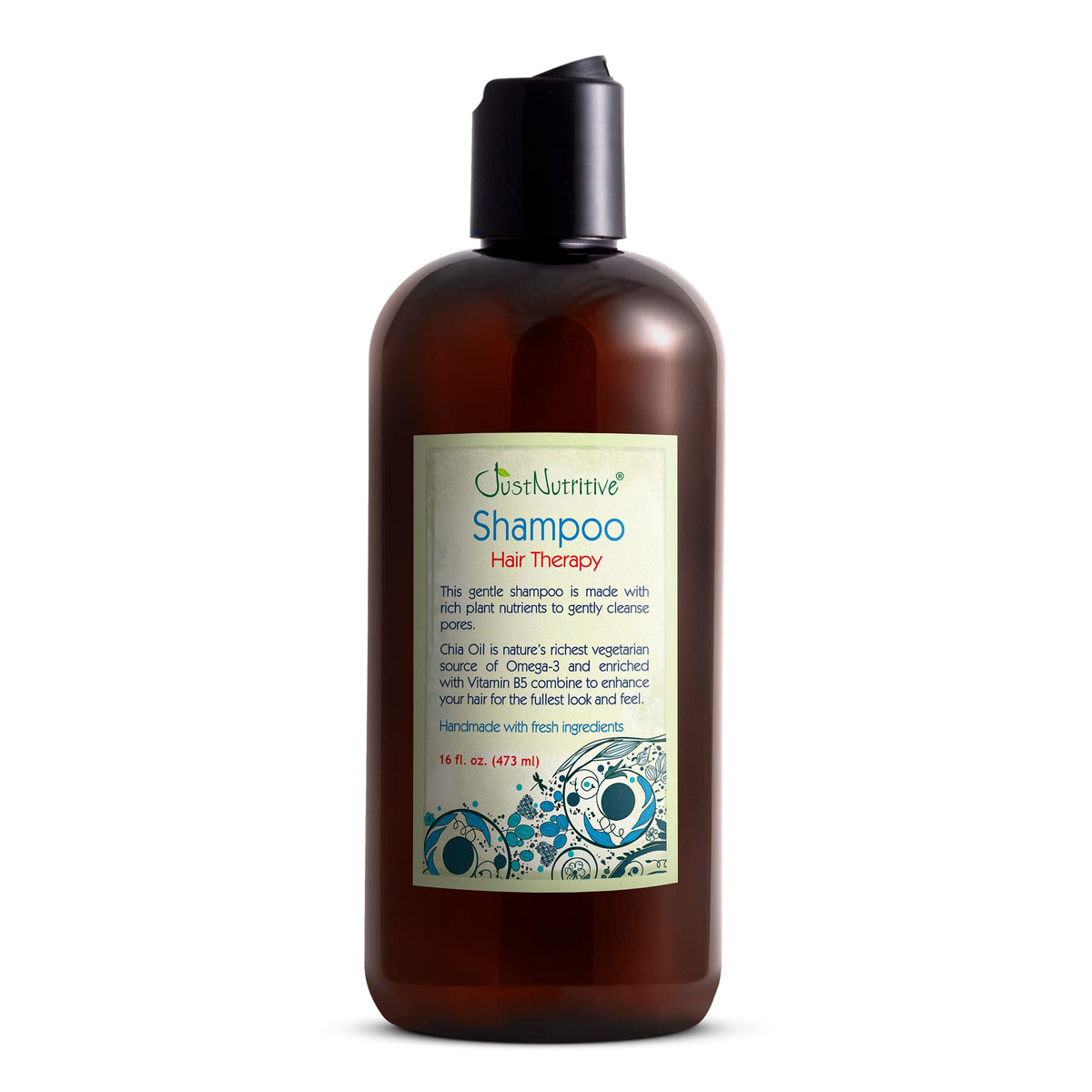 Just Nutritive Hair Loss Shampoo bottle for daily use on thinning hair.