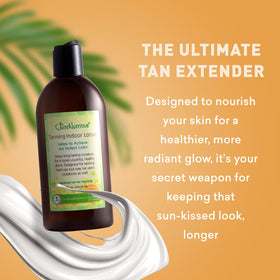 Just Nutritive Indoor Tanning Lotion pump demonstrates easy, quick application before tanning.
