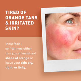 Just Nutritive self-tanner texture shown on skin for smooth color application.