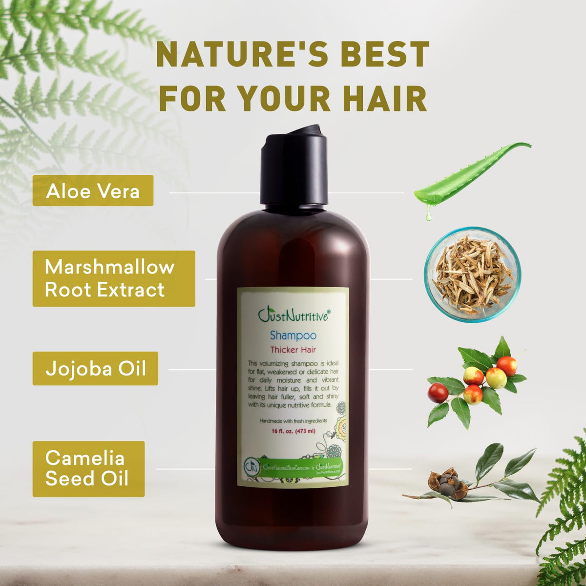 Just Nutritive Thick Hair Shampoo before-after halo effect on thinning hair